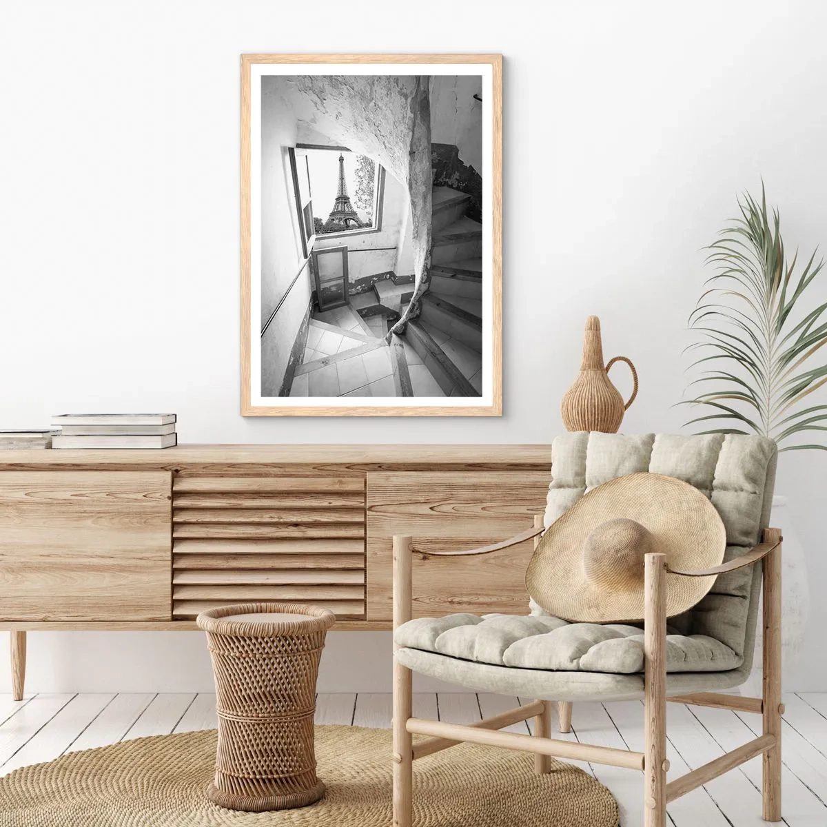 Affiche dans un chêne clair - Poster - Quelle vue! - 40x50 cm