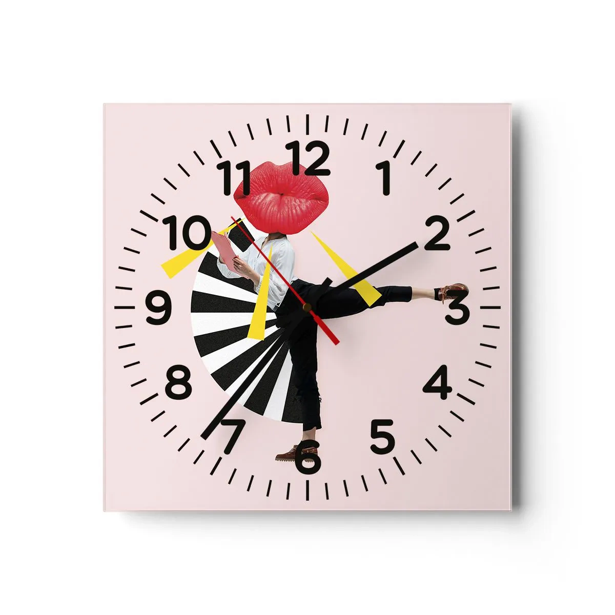Horloge murale - Pendule murale - Pop-art surréaliste - 30x30 cm