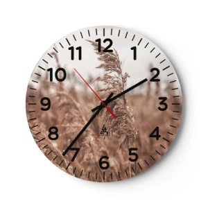 Horloge murale - Pendule murale - C'est déjà l'automne dans les champs - 30x30 cm