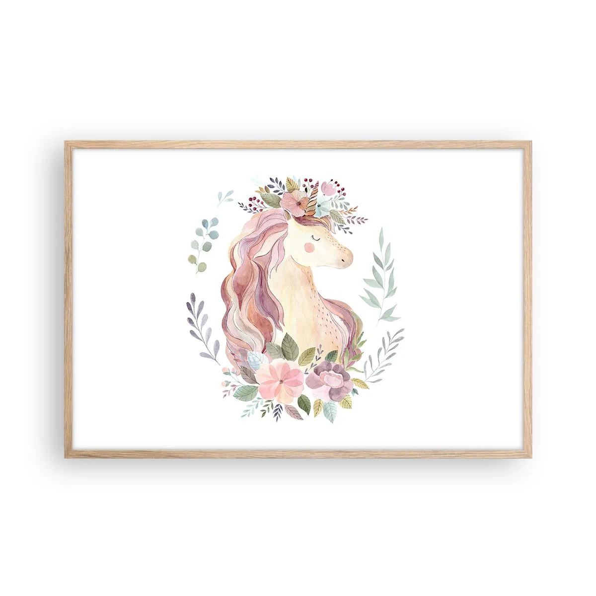 Affiche dans un chêne clair - Poster - Invitation au monde des contes de fées - 91x61 cm