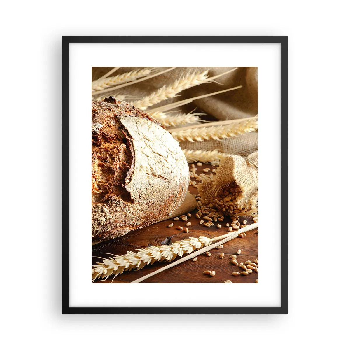 Affiche dans un cadre noir - Poster - Appétissant, parfumé, croquant - 40x50 cm