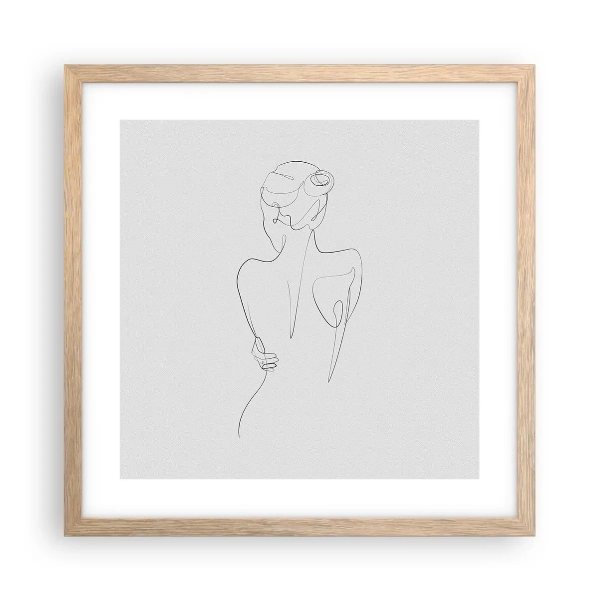 Affiche dans un chêne clair - Poster - Musique corporelle - 40x40 cm