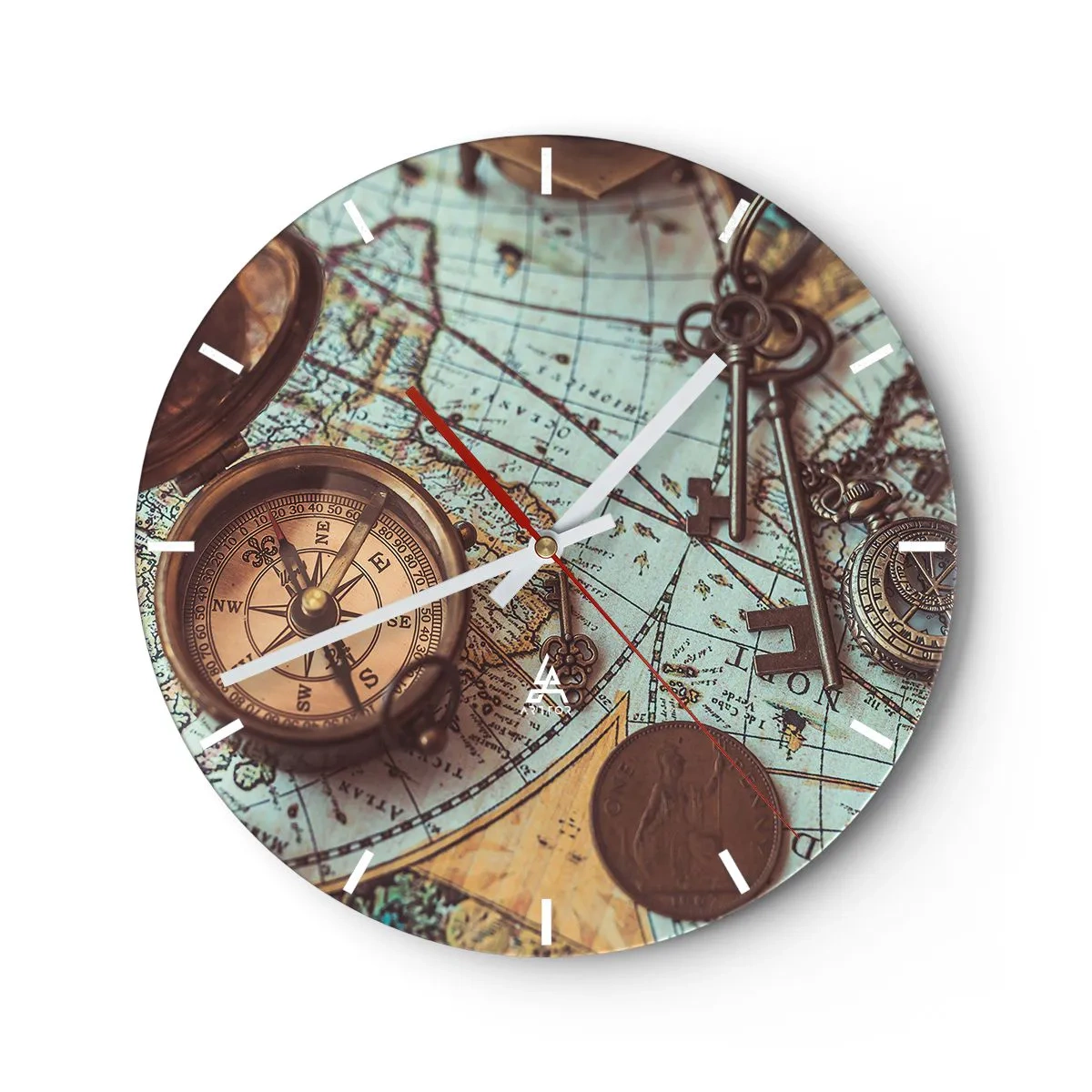 Horloge murale - Pendule murale - Pour ceux qui recherche l'aventure - 40x40 cm