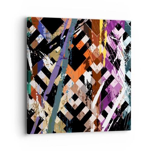 Impression sur toile - Image sur toile - Se mettre au carré - 40x40 cm