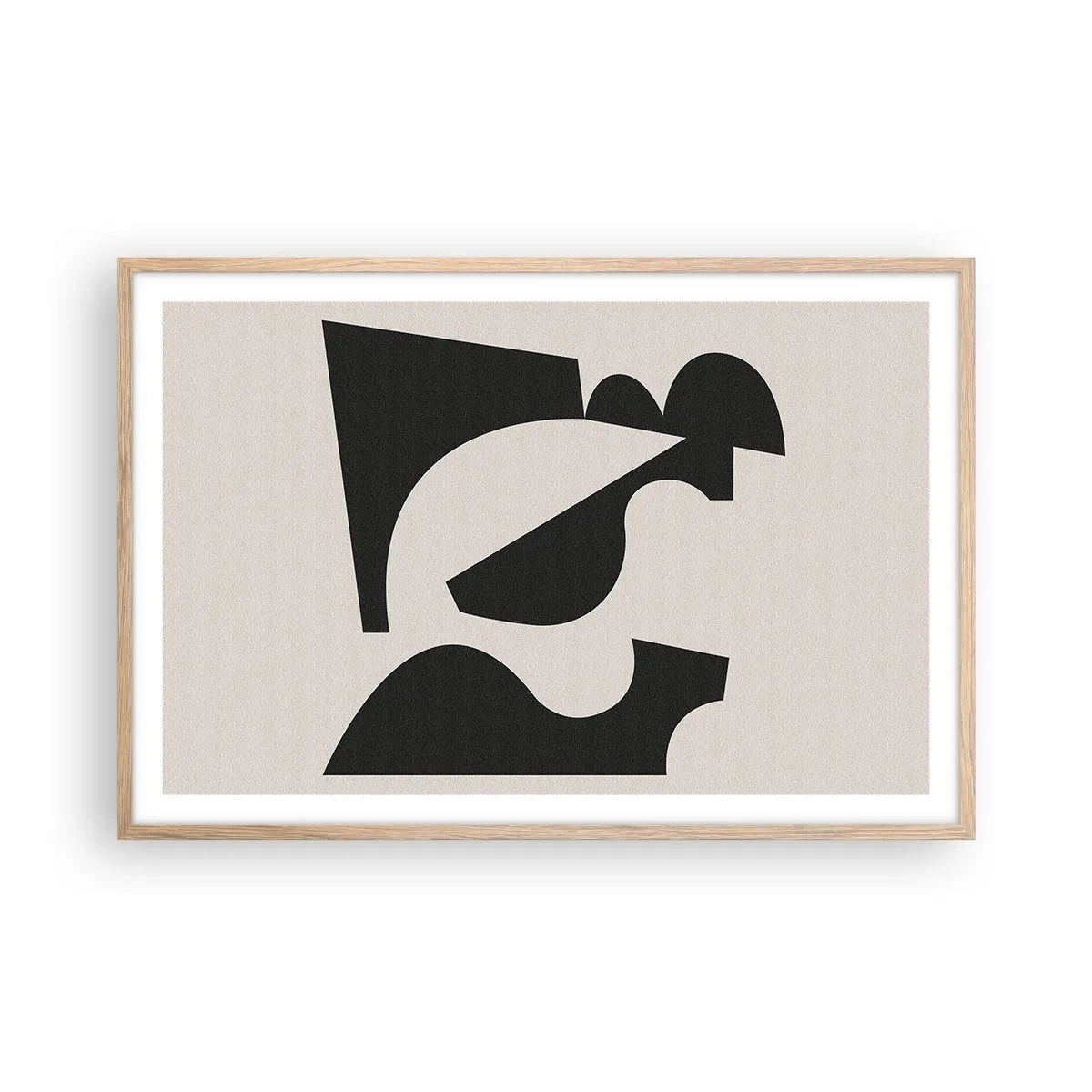 Affiche dans un chêne clair - Poster - À monter soi-même - 91x61 cm