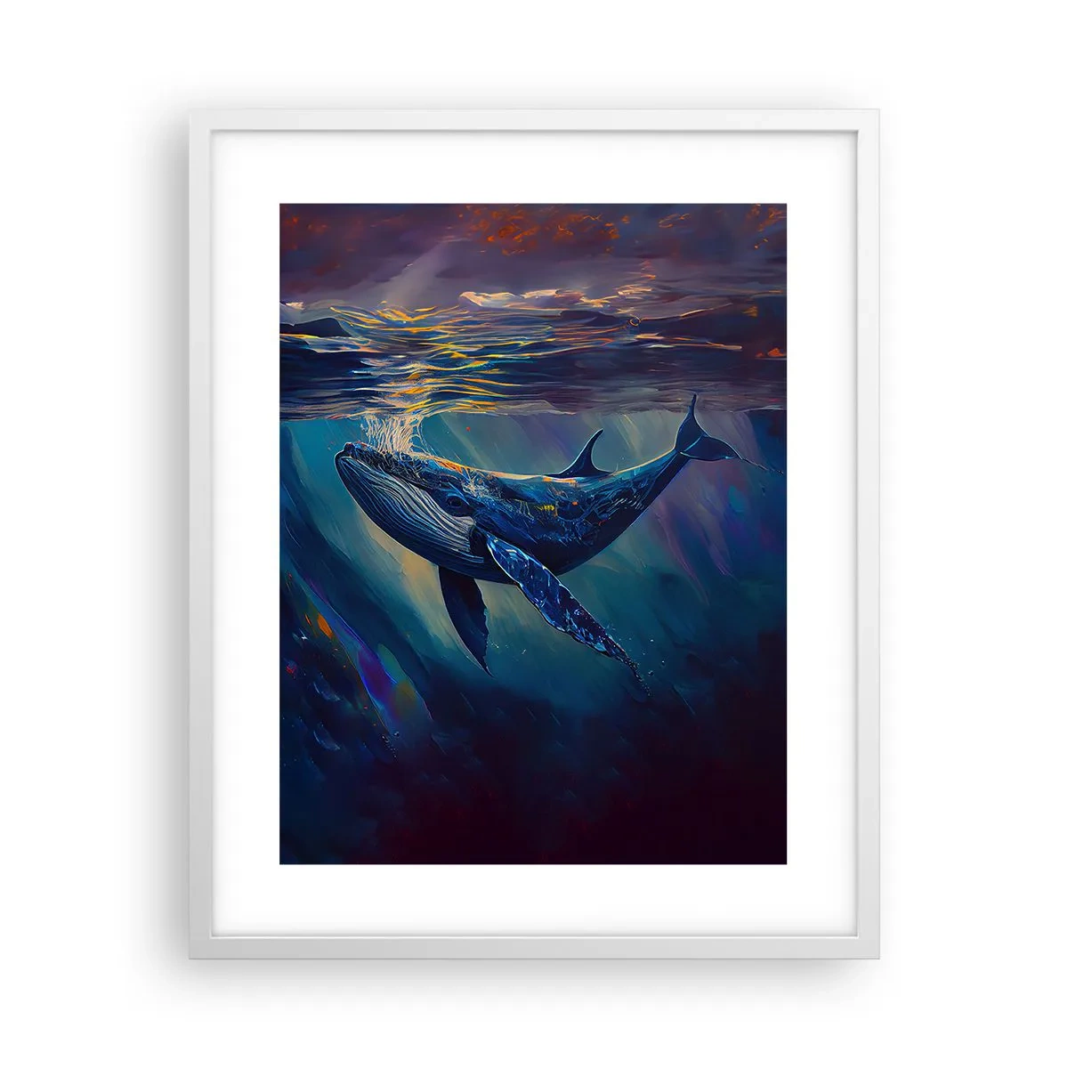 Affiche dans un cadre blanc - Poster - Bienvenue dans mon monde - 40x50 cm
