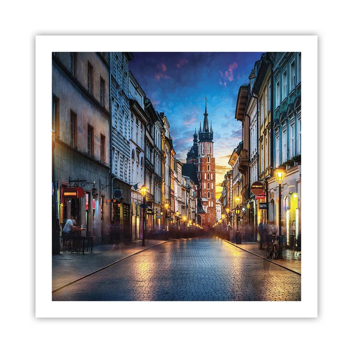 Affiche - Poster - La magie de Cracovie - 60x60 cm