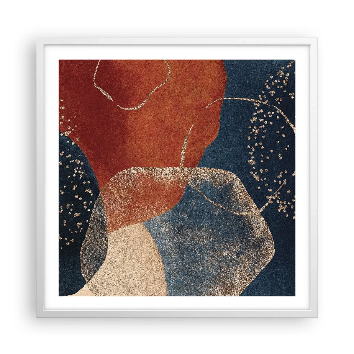 Affiche dans un cadre blanc - Poster - La légèreté de l'être - 60x60 cm