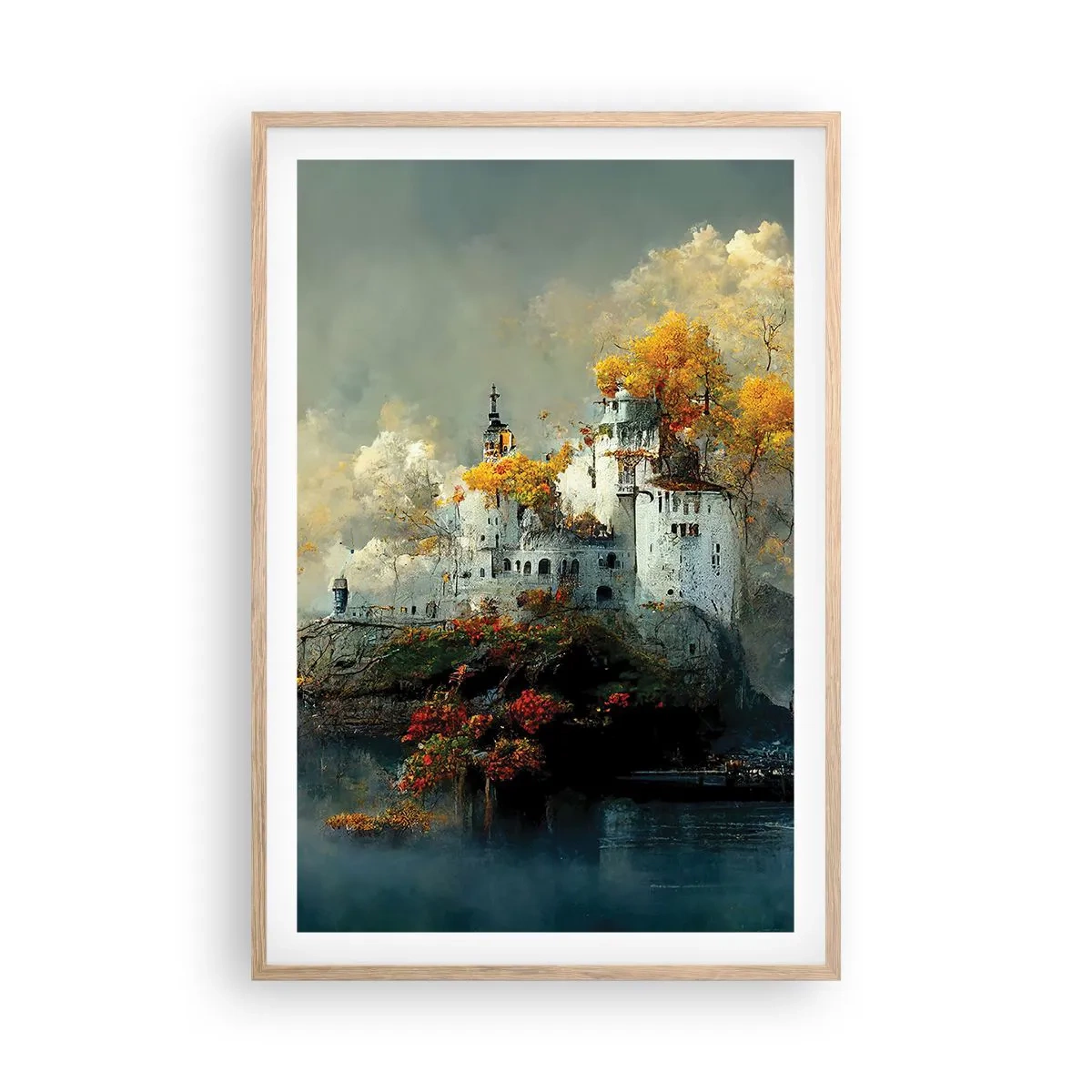 Affiche dans un chêne clair - Poster - Le début d'une histoire romantique - 61x91 cm