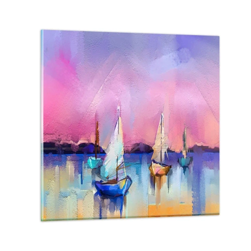 Impression sur verre - Image sur verre - Direction: les eaux larges - 50x50 cm