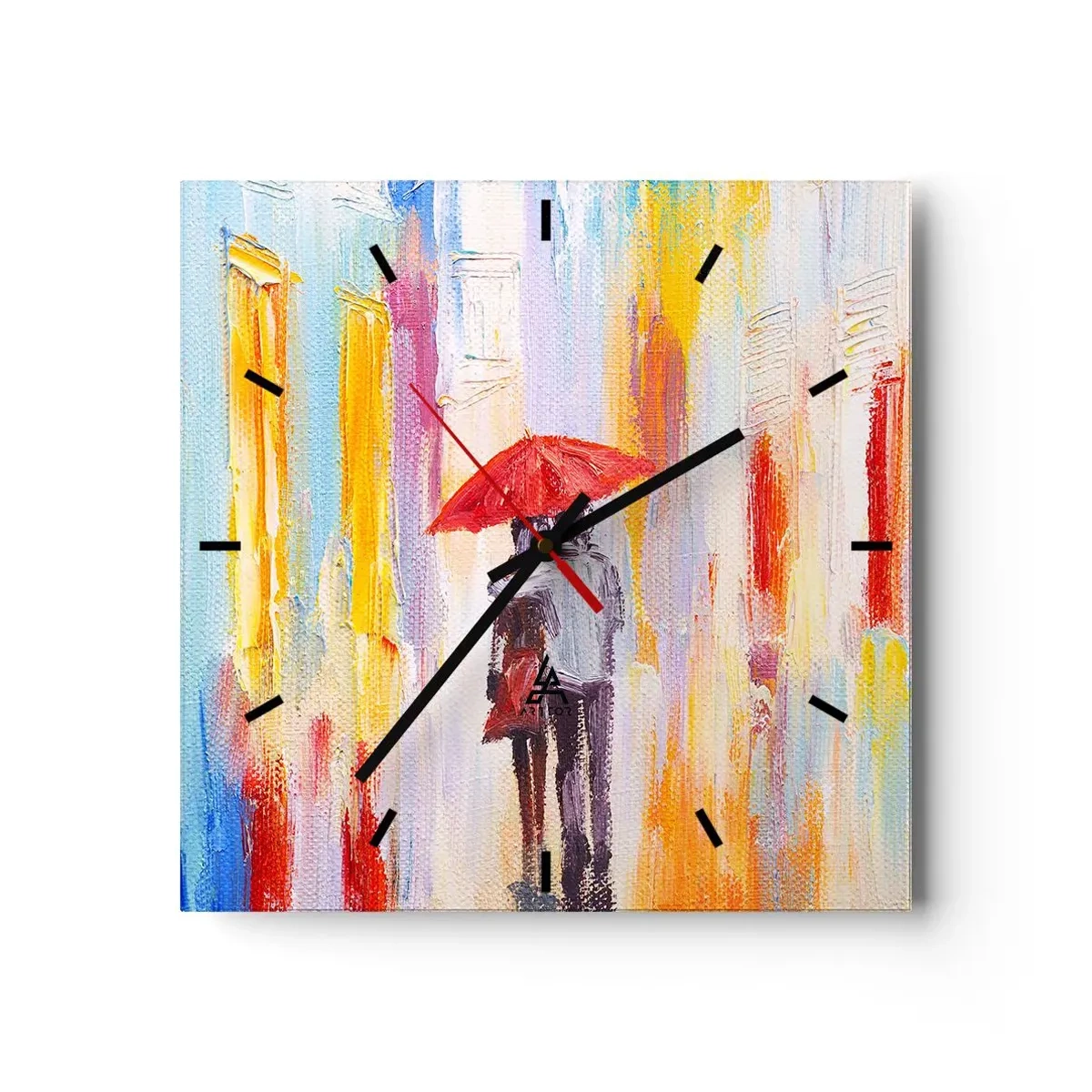 Horloge murale - Pendule murale - Qu'il pleuve encore - 40x40 cm