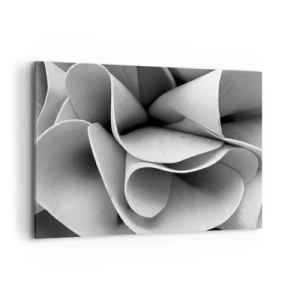 Impression sur toile - Image sur toile - Détails en noir et blanc de formes abstraites - 100x70cm - Il s'en passe dans l'espace - Décoration murale moderne pour le salon et la chambre ARTTOR