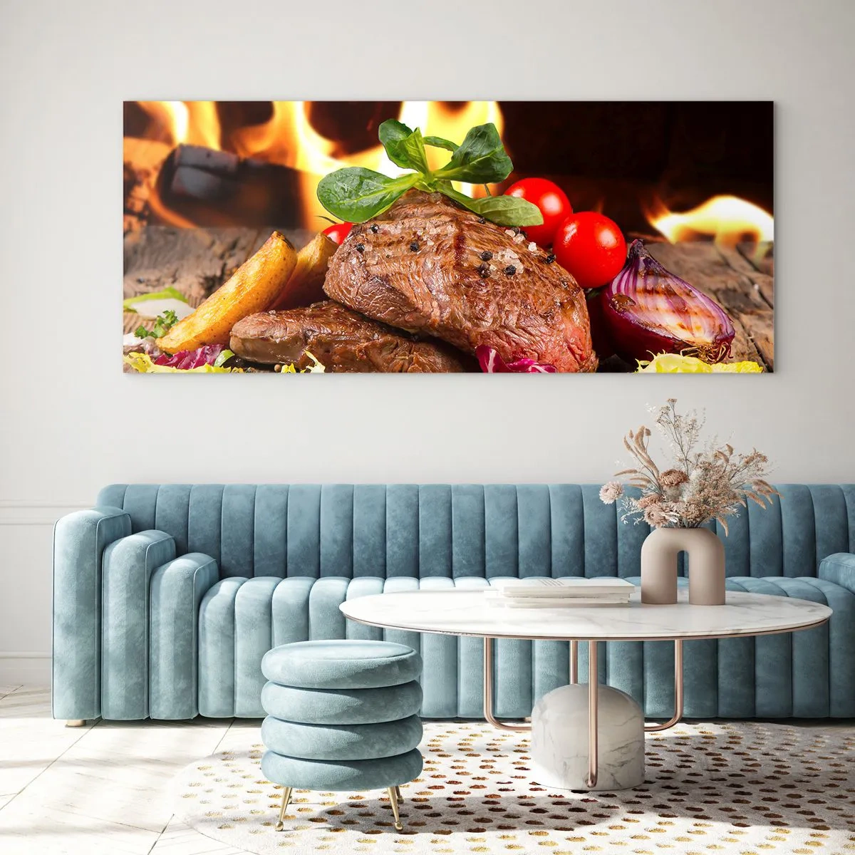 Impression sur verre - Image sur verre - Ensorcelé par la braise - 100x40 cm