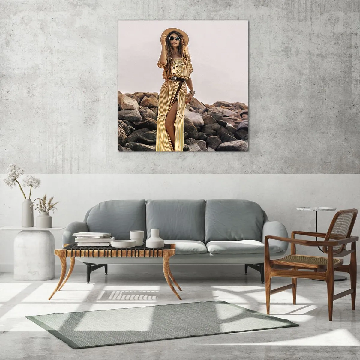 Impression sur verre - Image sur verre - La magie des pierres - 70x70 cm