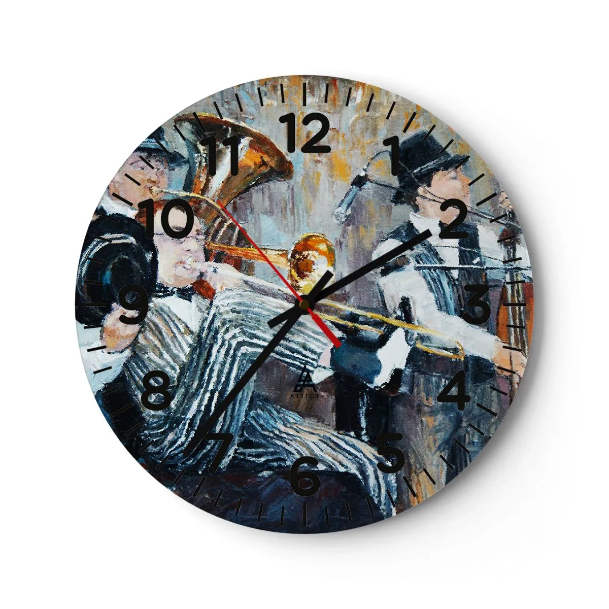 Horloge murale - Pendule murale - C'est tout le Jazz - 40x40 cm