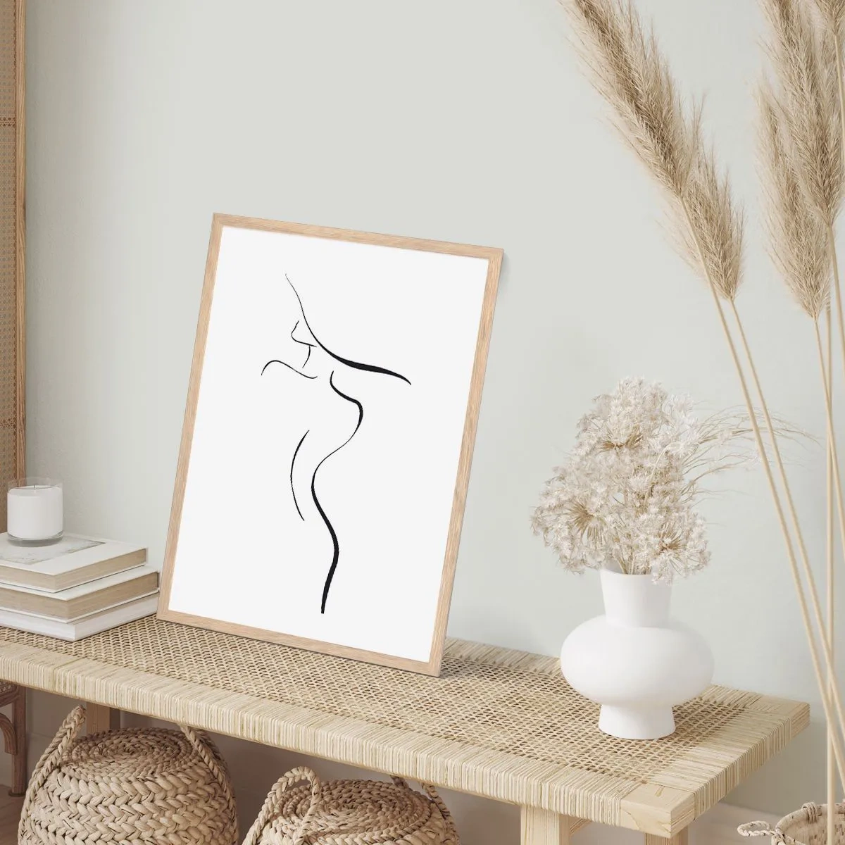 Affiche dans un chêne clair - Poster - Insaisissable comme une vague - 30x40 cm