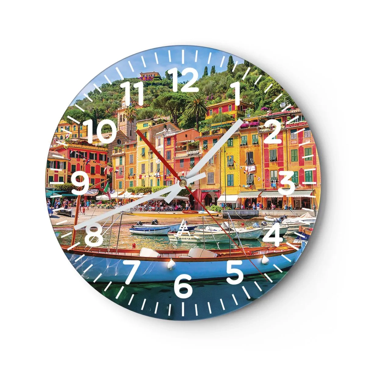 Horloge murale - Pendule murale - Matinée italienne - 40x40 cm