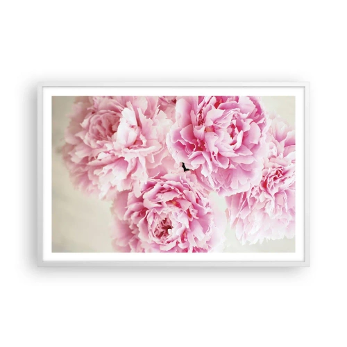 Affiche dans un cadre blanc - Poster - En glamour rose - 91x61 cm