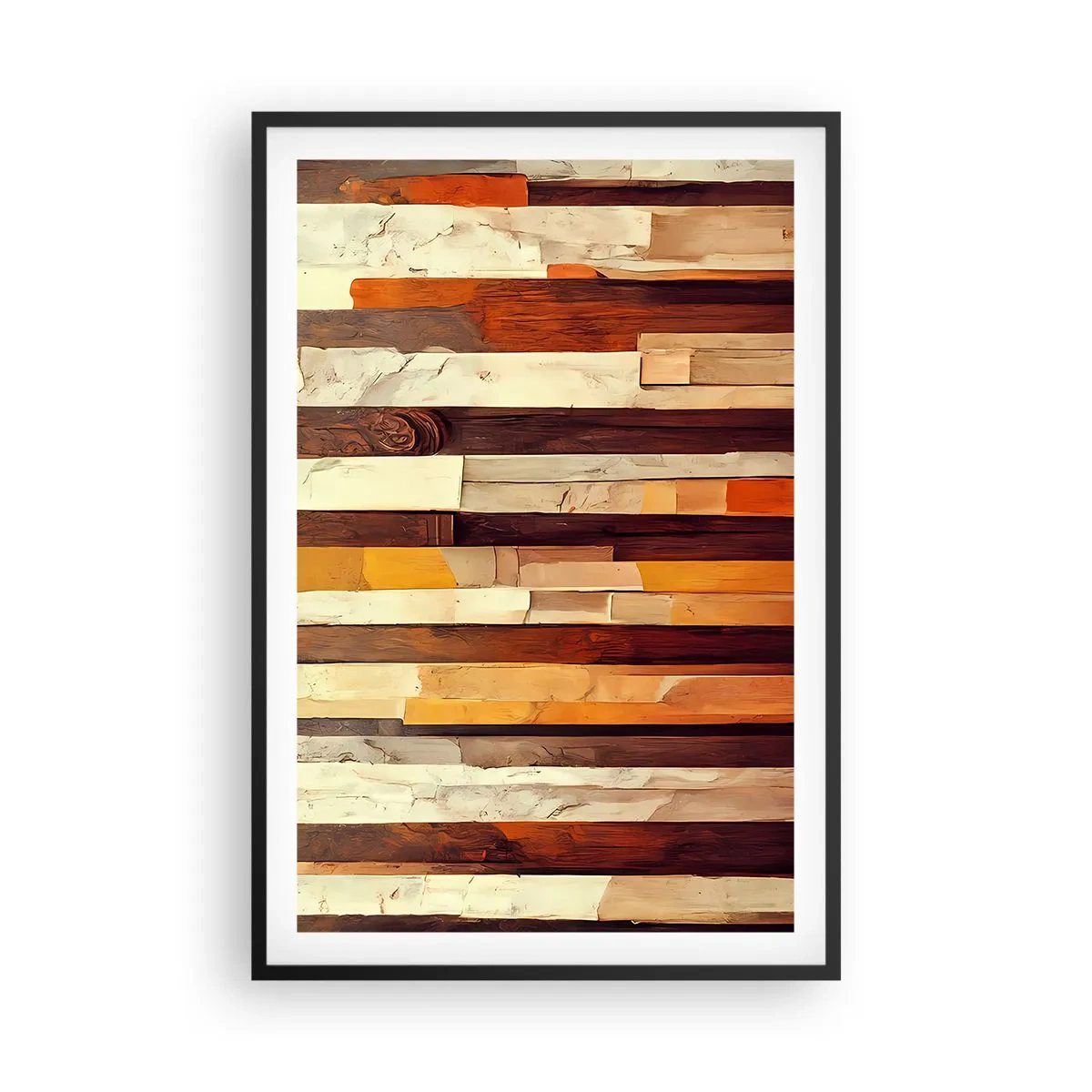 Affiche dans un cadre noir - Poster - Hymne des arbres forestiers - 61x91 cm