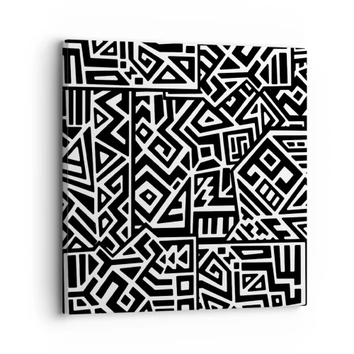 Impression sur toile - Image sur toile - Composition précolombienne - 30x30 cm