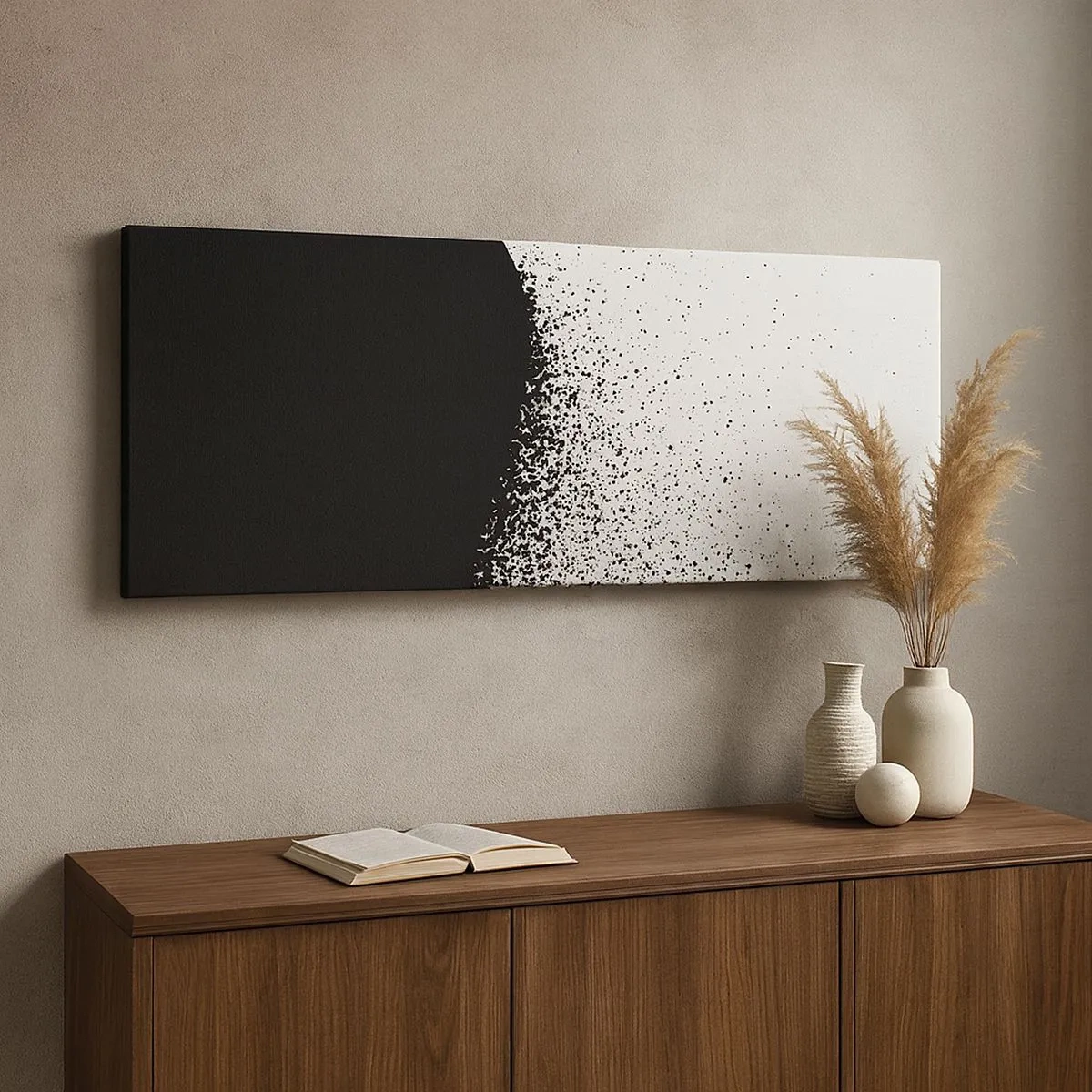 Impression sur toile - Image sur toile - Mouvement des molécules - 100x40 cm