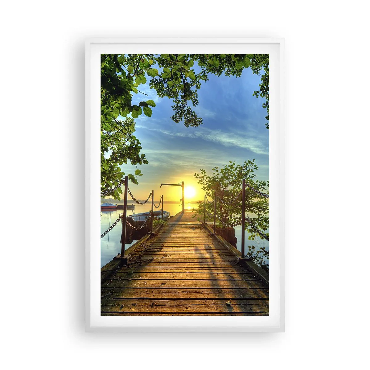 Affiche dans un cadre blanc - Poster - L'ouest au-dessus de l'eau - 61x91 cm