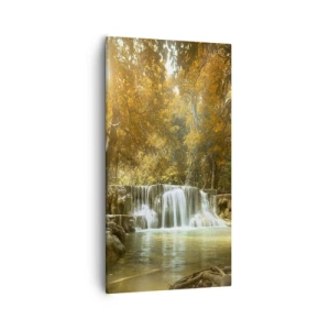 Impression sur toile - Image sur toile - Cascade du parc - 55x100 cm