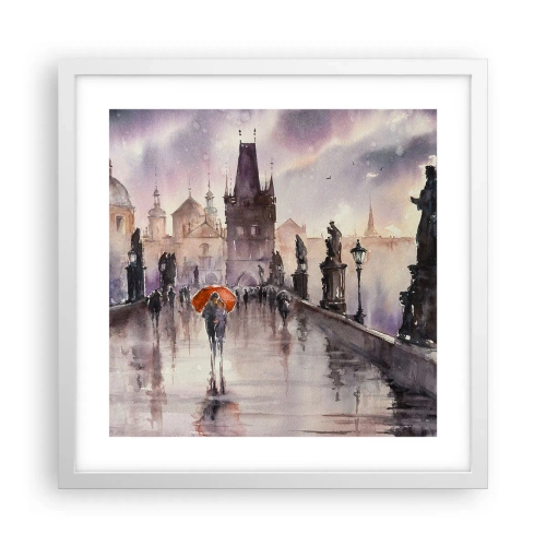 Affiche dans un cadre blanc - Poster - Les gens ne changent pas - 40x40 cm