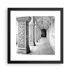 Affiche dans un cadre noir - Poster - Où cela mène-t-il…? - 30x30 cm