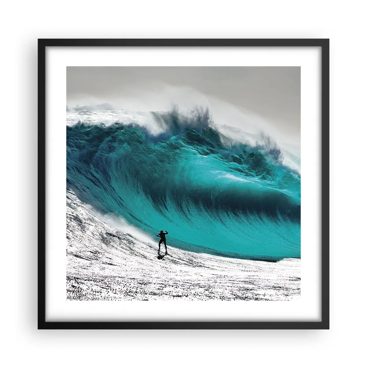 Affiche dans un cadre noir - Poster - Challenge accepté - 50x50 cm