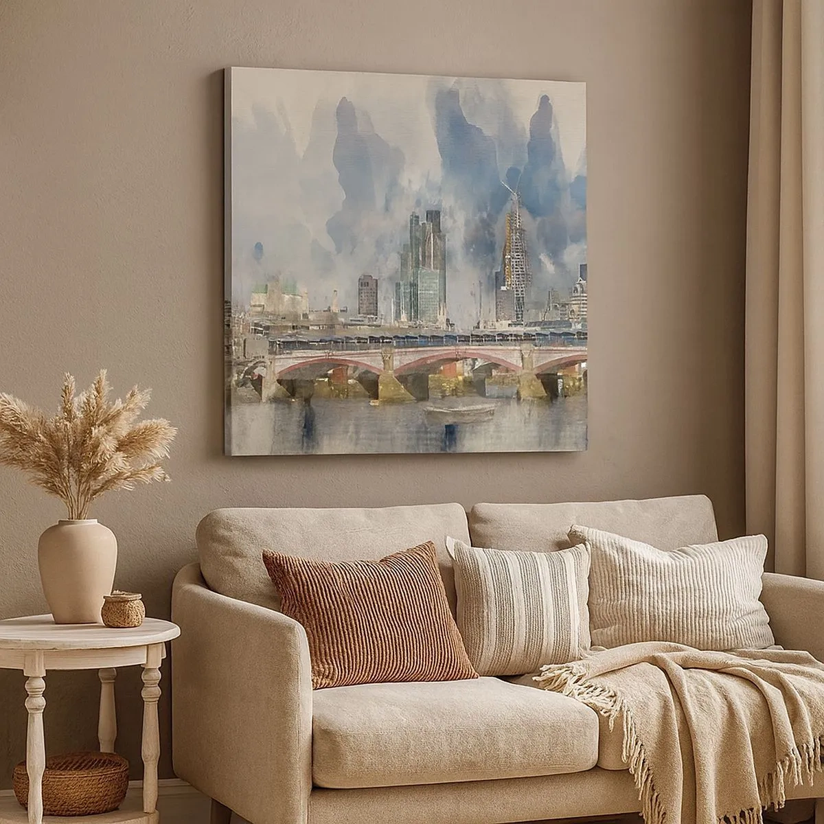 Impression sur toile - Image sur toile - Londres dans toute sa splendeur - 30x30 cm