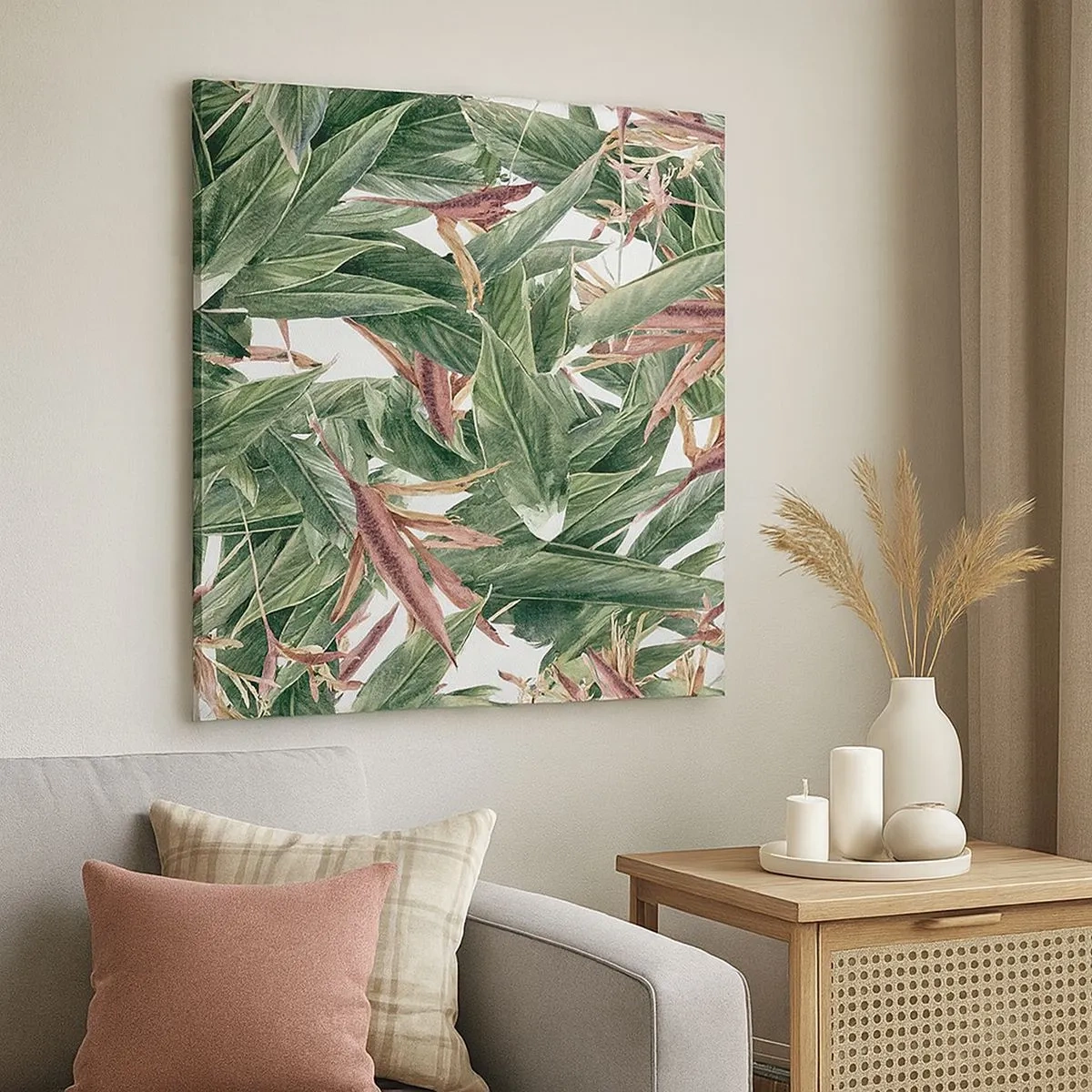 Impression sur toile - Image sur toile - Arbuste émeraude-lilas - 30x30 cm