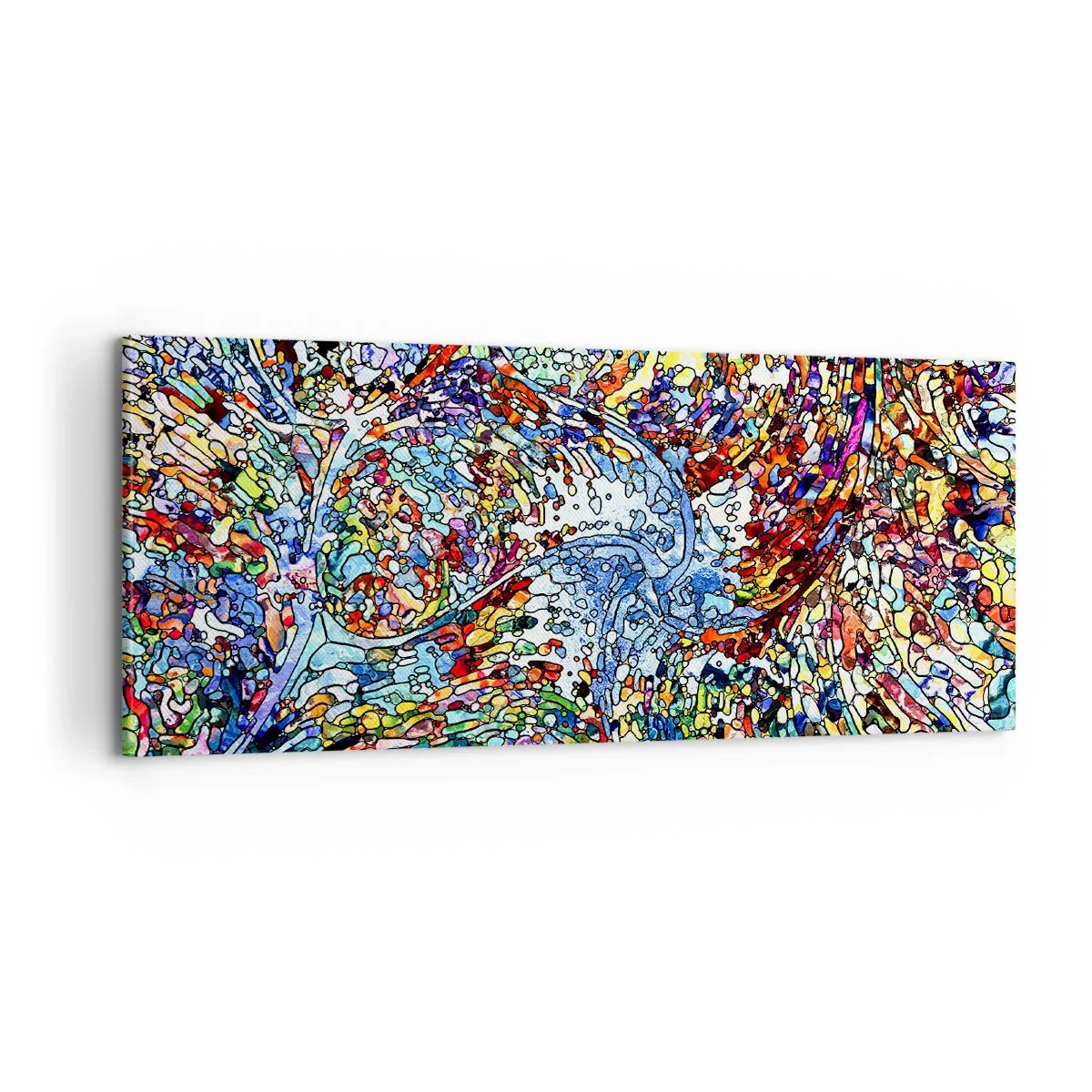 Impression sur toile - Image sur toile - Goutte de vitrail - 100x40 cm
