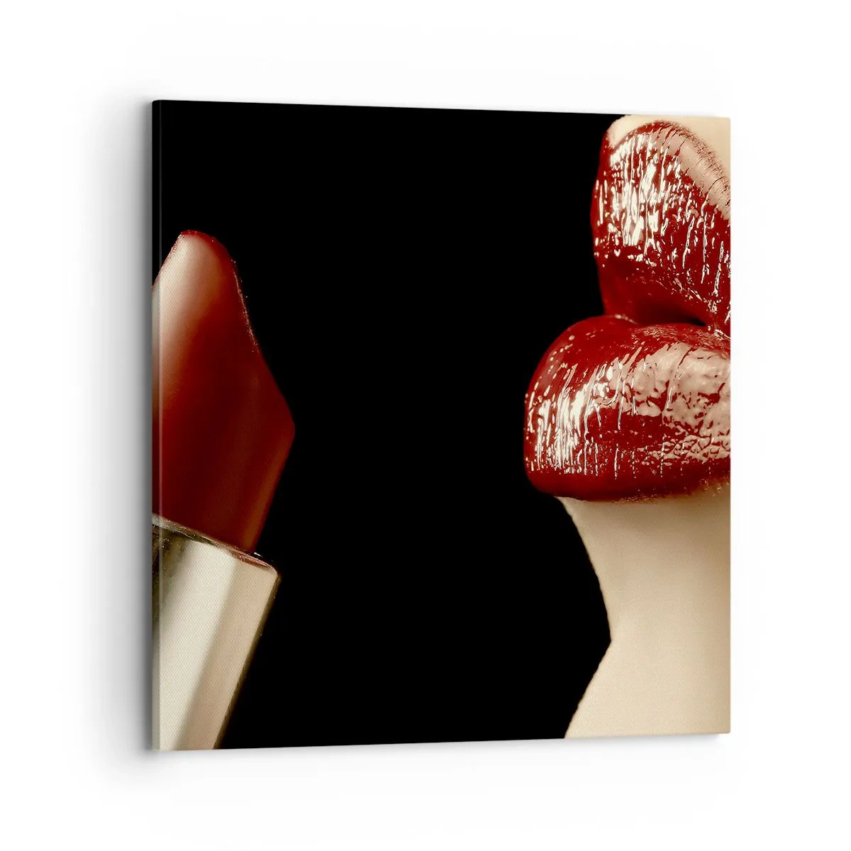 Impression sur toile - Image sur toile - Sensualité et brillance du carmin - 70x70 cm