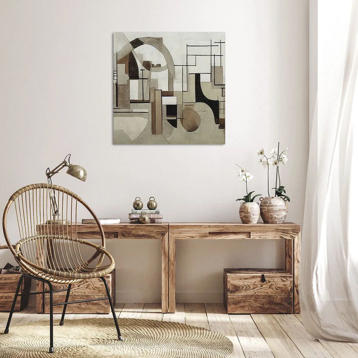 Impression sur toile - Image sur toile - Paysage urbain 2.0 - 40x40 cm