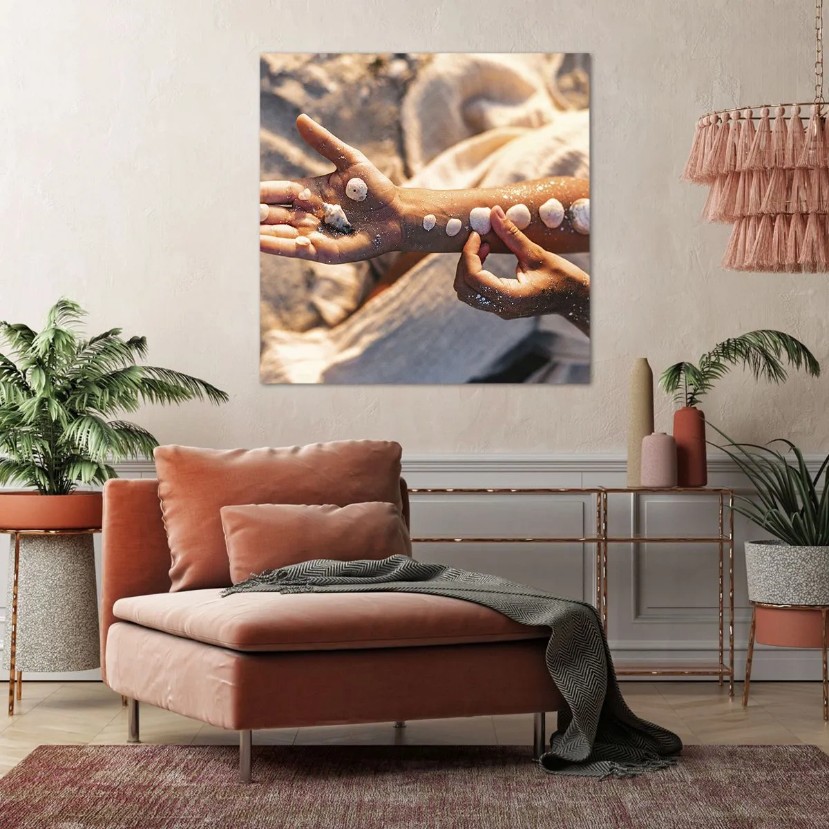 Impression sur toile - Image sur toile - La beauté à portée de main - 70x70 cm