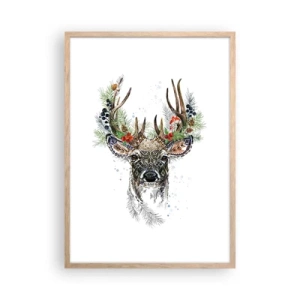 Affiche dans un chêne clair - Poster - En robe de fête - 50x70 cm