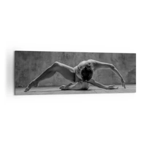 Impression sur toile - Image sur toile - Une danseuse dans une pose artistique - 160x50cm - Symétrie trouvée - Décoration murale moderne pour le salon et la chambre ARTTOR