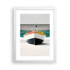 Affiche dans un cadre blanc - Poster - A sa place - 30x40 cm