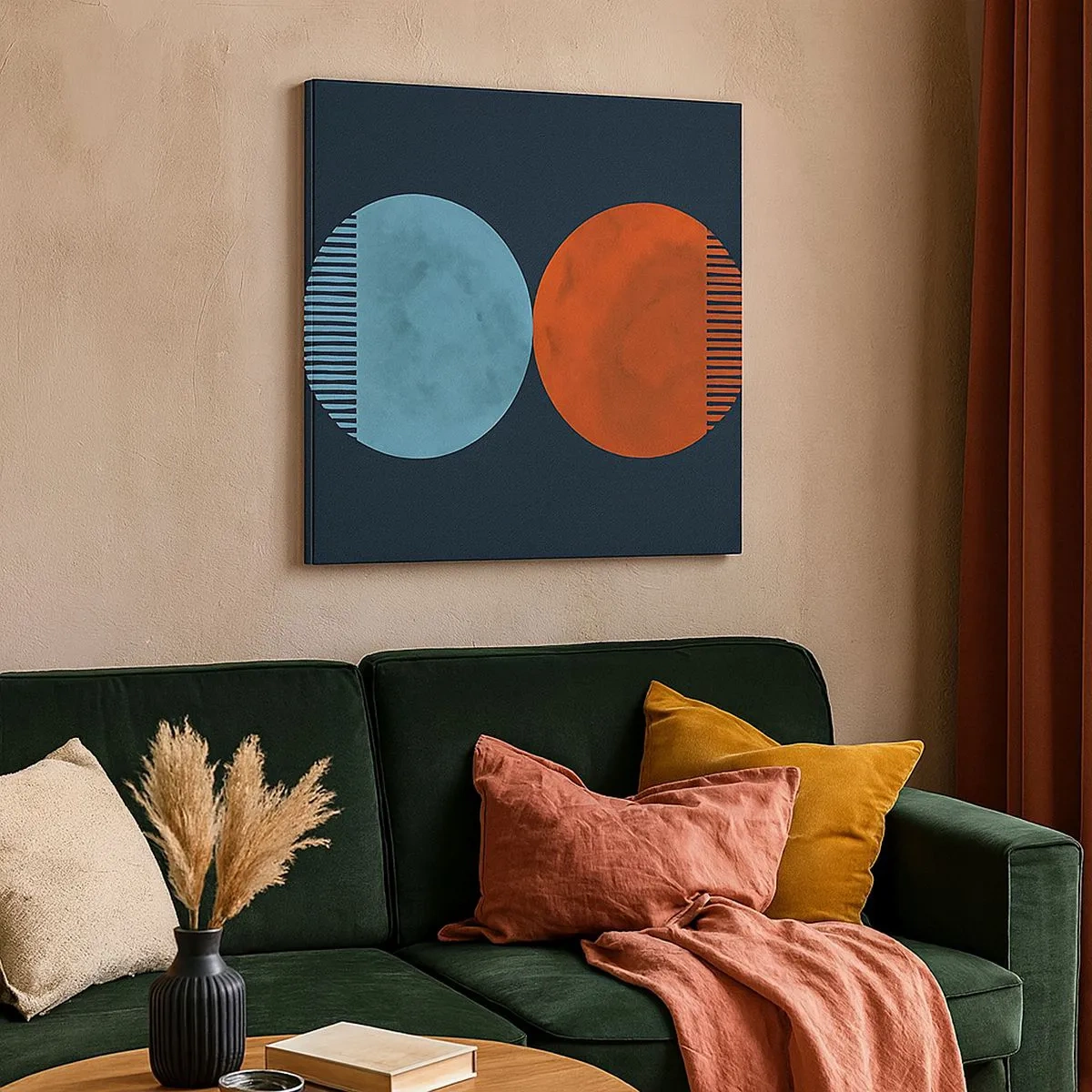 Impression sur toile - Image sur toile - Seulement la géométrie ? - 30x30 cm