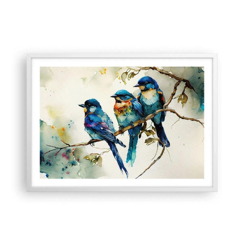 Affiche dans un cadre blanc - Poster - A-t-il été offensé ? - 70x50 cm