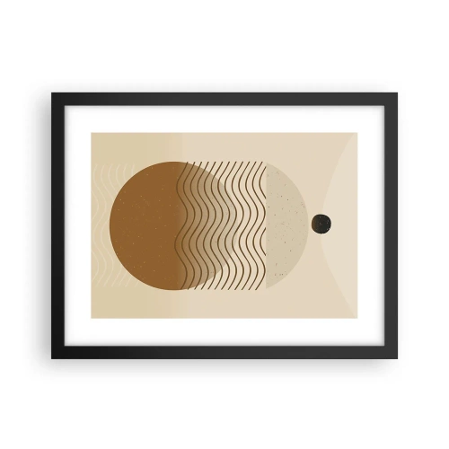 Affiche dans un cadre noir - Poster - Sur l'origine des figures géométriques - 40x30 cm