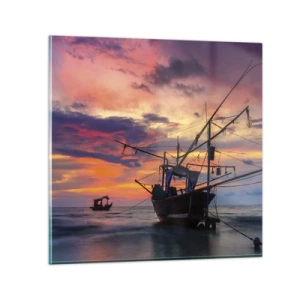 Impression sur verre - Image sur verre - Soirée exotique - 30x30 cm