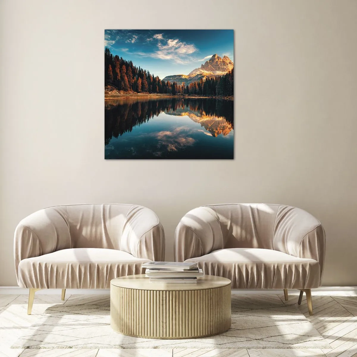 Impression sur verre - Image sur verre - Double paysage - 30x30 cm