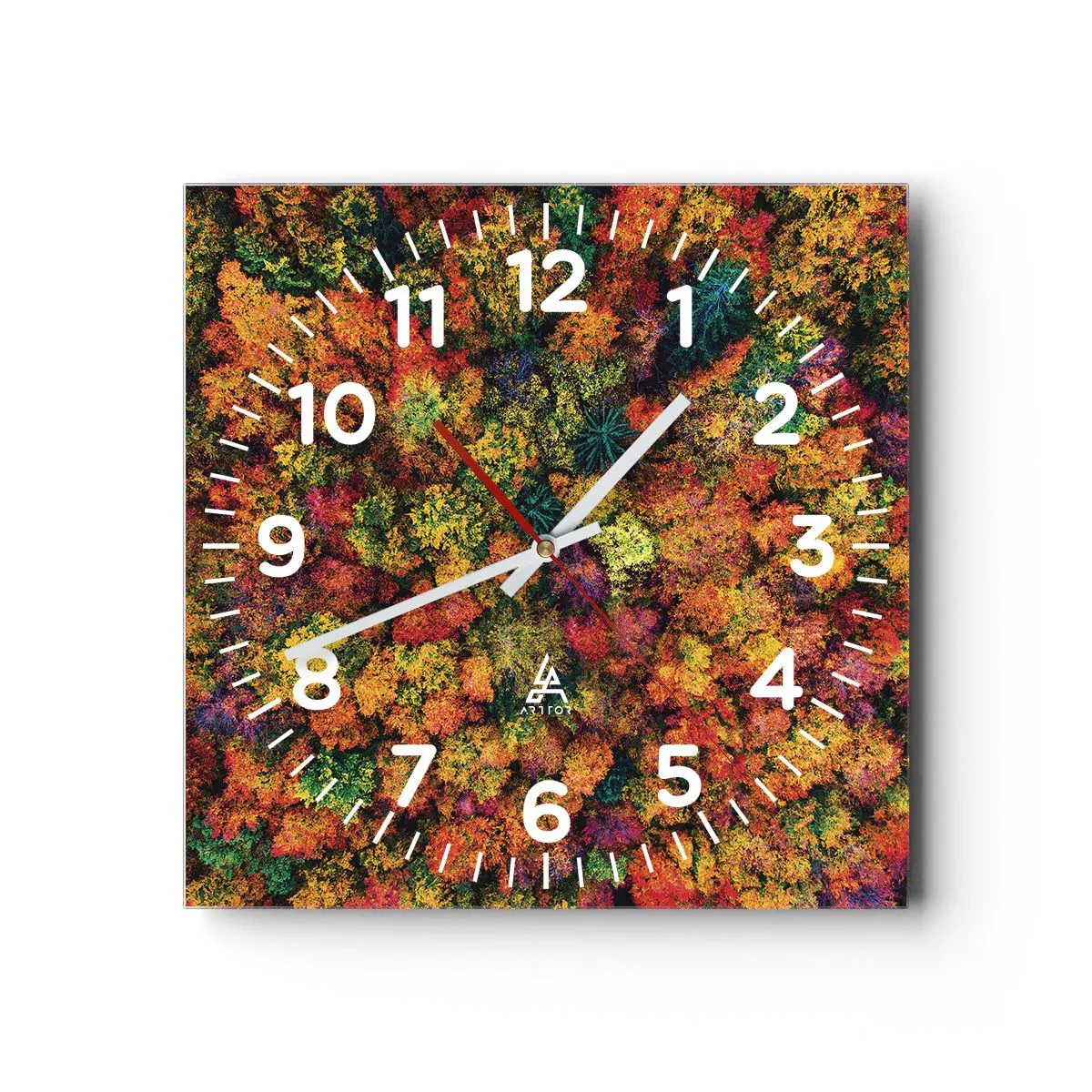 Horloge murale - Pendule murale - Bouquet d'arbres automnal - 30x30 cm