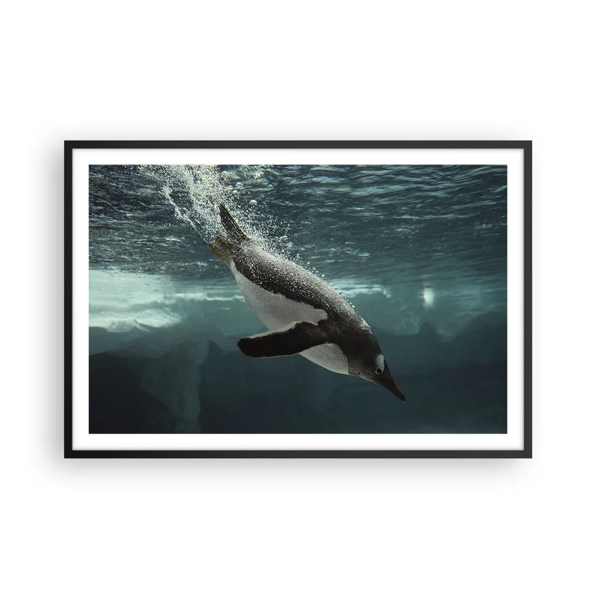 Affiche dans un cadre noir - Poster - Bienvenue dans mon monde - 91x61 cm