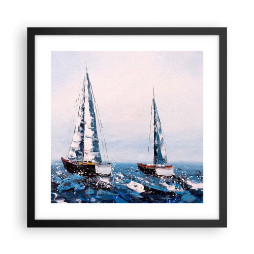 Affiche dans un cadre noir - Poster - Confrérie du vent - 40x40 cm