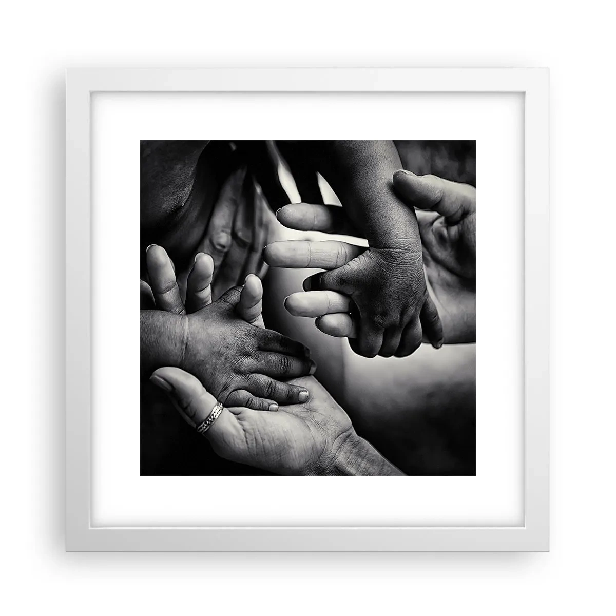 Affiche dans un cadre blanc - Poster - Être humain - 30x30 cm