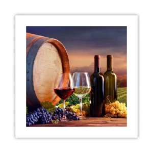 Affiche - Poster - Ici la vie a du goût - 40x40 cm