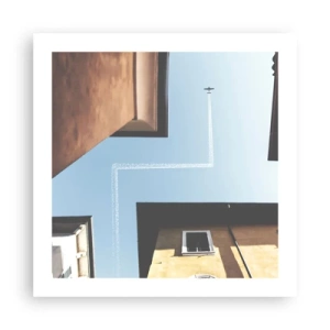 Affiche - Poster - Au-dessus du labyrinthe de la ville - 50x50 cm